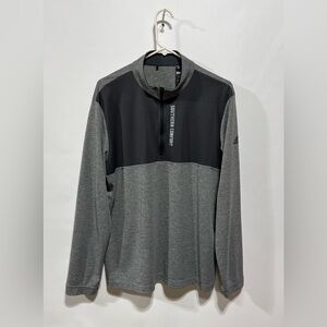 Adidas Southern Comfort Gray and Black Lightweight Quarter Zip Size Large